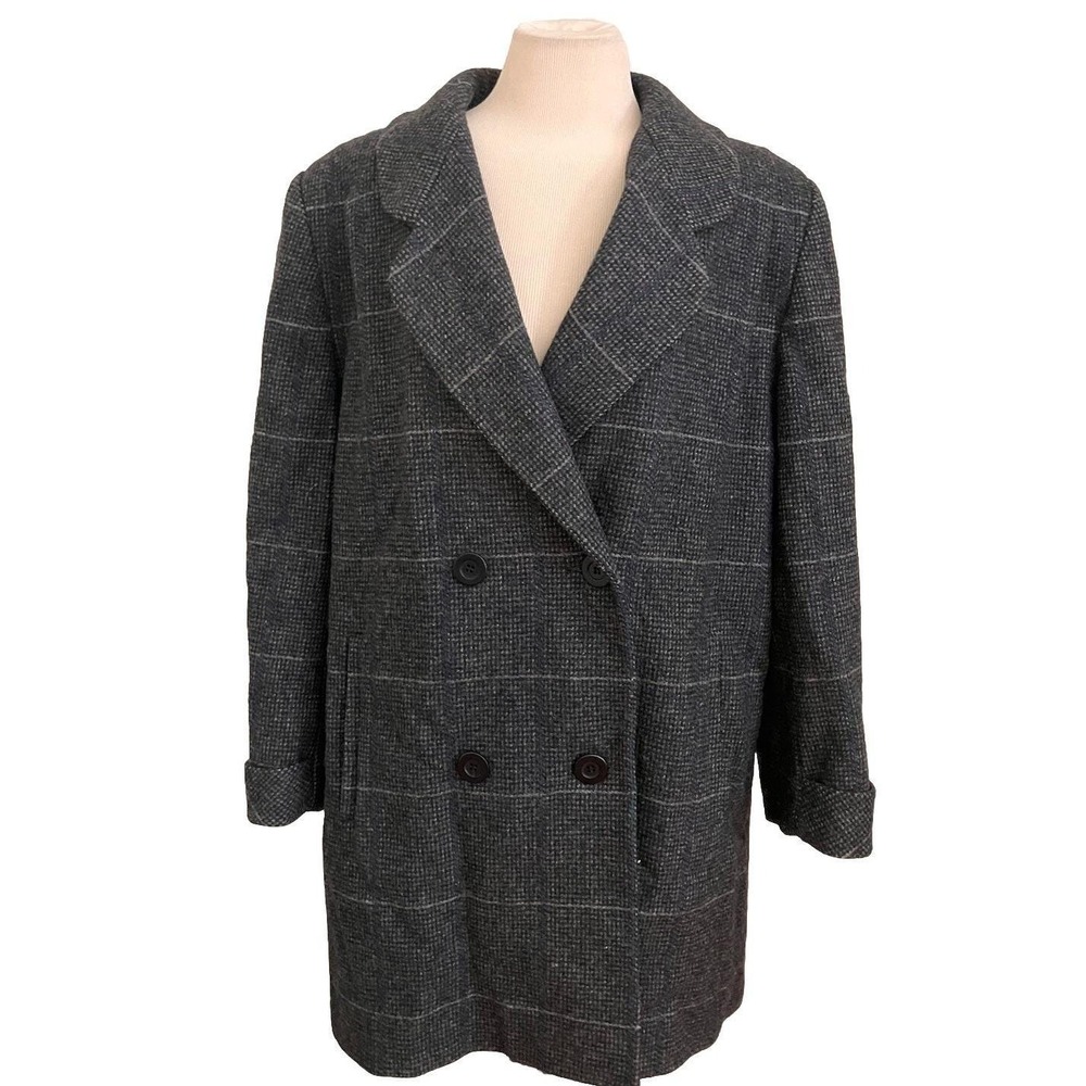 Y2k  Vintage ALORNA Coat‎ Sz S Wool Blend Coat Gray Whimsigoth Grannycore